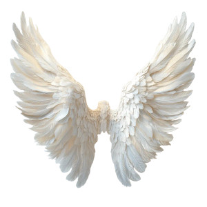 Angel Wings V4 Vinyl Car Decal Sticker – Waterproof & UV-Resistant 8"