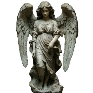 Angel Statue V20 Vinyl Car Decal Sticker – Waterproof & UV-Resistant 8"