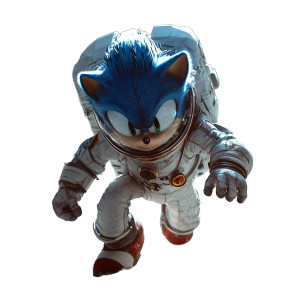 Sonic In Spacesuit Vinyl Car Decal Sticker – Waterproof & UV-Resistant 8" Sonic In Spacesuit Vinyl Car Decal Sticker – Waterproof & UV-Resistant 8"