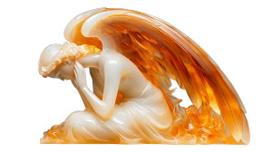 Praying Angel Sculpture V3 Vinyl Car Decal Sticker – Waterproof & UV-Resistant 8"