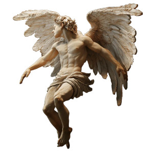 Falling Angel V8 Vinyl Car Decal Sticker – Waterproof & UV-Resistant 8"
