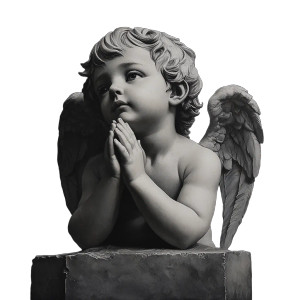 Praying Cherub Statue Vinyl Car Decal Sticker – Waterproof & UV-Resistant 8" Praying Cherub Statue Vinyl Car Decal Sticker – Waterproof & UV-Resistant 8"