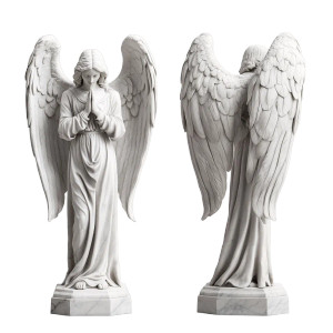 Robed Angel Statue Vinyl Car Decal Sticker – Waterproof & UV-Resistant 8"