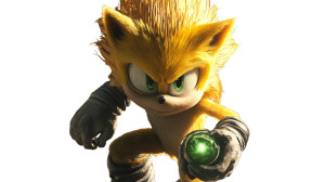 Yellow Sonic Scene Vinyl Car Decal Sticker – Waterproof & UV-Resistant 8"