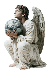 Angel Holding Earth Vinyl Car Decal Sticker – Waterproof & UV-Resistant 8" Angel Holding Earth Vinyl Car Decal Sticker – Waterproof & UV-Resistant 8"
