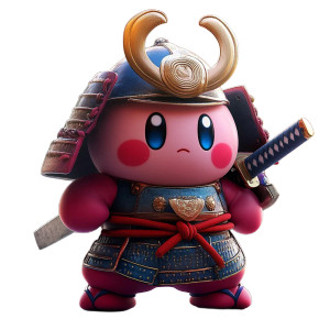 Samurai Kirby Vinyl Car Decal Sticker – Waterproof & UV-Resistant 8"
