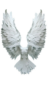 Paper Bird Wings Vinyl Car Decal Sticker – Waterproof & UV-Resistant 8"