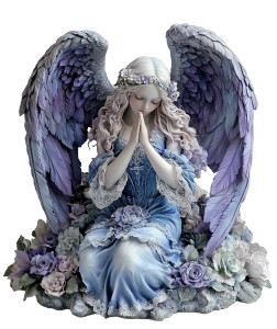 Praying Angel Sculpture V8 Vinyl Car Decal Sticker – Waterproof & UV-Resistant 8"