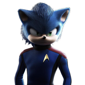 Sonic In Starfleet Vinyl Car Decal Sticker – Waterproof & UV-Resistant 8"