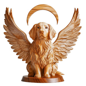 Angelic Golden Retriever Vinyl Car Decal Sticker – Waterproof & UV-Resistant 8" Angelic Golden Retriever Vinyl Car Decal Sticker – Waterproof & UV-Resistant 8"