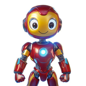 Friendly Robotic Hero Vinyl Car Decal Sticker – Waterproof & UV-Resistant 8"