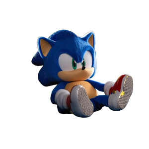 Sonic Watching Tv Vinyl Car Decal Sticker – Waterproof & UV-Resistant 8"