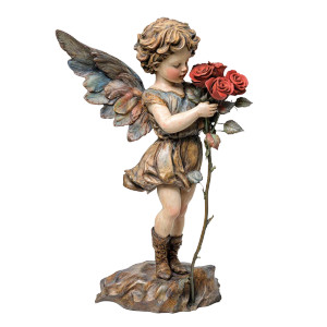 Cupid With Roses Vinyl Car Decal Sticker – Waterproof & UV-Resistant 8"