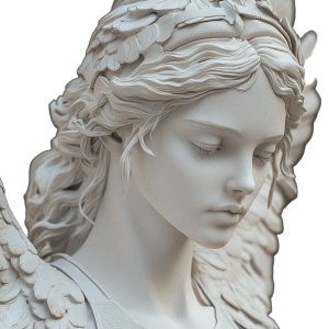 Female Angel Statue V3 Vinyl Car Decal Sticker – Waterproof & UV-Resistant 8"