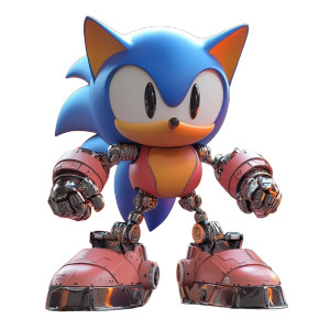 Mega Sonicman Vinyl Car Decal Sticker – Waterproof & UV-Resistant 8"