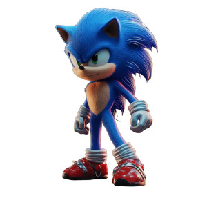 Ultra-Realistic Sonic Vinyl Car Decal Sticker – Waterproof & UV-Resistant 8"