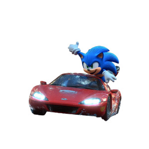 Sonic Jumping Mcqueen Vinyl Car Decal Sticker – Waterproof & UV-Resistant 8"