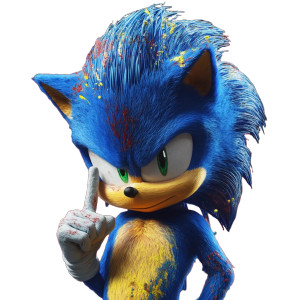 Thinking Sonic Vinyl Car Decal Sticker – Waterproof & UV-Resistant 8"