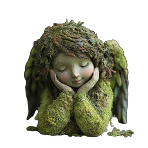 Moss Angel Vinyl Car Decal Sticker – Waterproof & UV-Resistant 8"