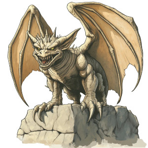 Gargoyle Monster V2 Vinyl Car Decal Sticker – Waterproof & UV-Resistant 8"