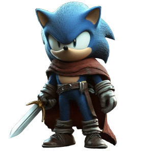 Medieval Sonic Vinyl Car Decal Sticker – Waterproof & UV-Resistant 8"