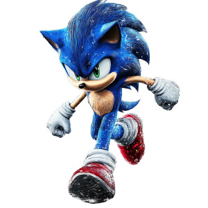 Digital Sonic Art Vinyl Car Decal Sticker – Waterproof & UV-Resistant 8"