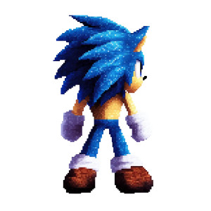 8-Bit Sonic Vinyl Car Decal Sticker – Waterproof & UV-Resistant 8"