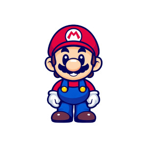 Cute Super Mario V2 Vinyl Car Decal Sticker – Waterproof & UV-Resistant 8"