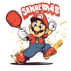 Super Mario Pickleball Vinyl Car Decal Sticker – Waterproof & UV-Resistant 8"