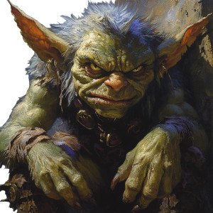 Fantasy Goblin Illustration Vinyl Car Decal Sticker – Waterproof & UV-Resistant 8"