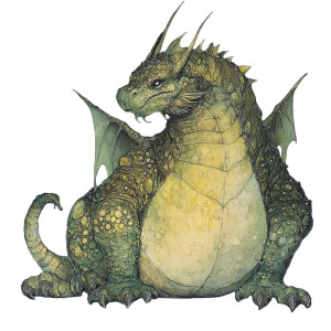 Chonky Cute Dragon Vinyl Car Decal Sticker – Waterproof & UV-Resistant 8"