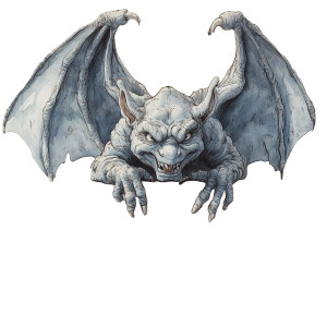 Gargoyle Message Vinyl Car Decal Sticker – Waterproof & UV-Resistant 8"