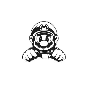 Mario Kart Logo Vinyl Car Decal Sticker – Waterproof & UV-Resistant 8"