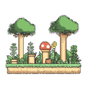 Pixel Jungle Mario Vinyl Car Decal Sticker – Waterproof & UV-Resistant 8"