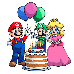 Mario Birthday Celebration Vinyl Car Decal Sticker – Waterproof & UV-Resistant 8" Mario Birthday Celebration Vinyl Car Decal Sticker – Waterproof & UV-Resistant 8"