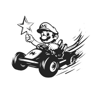 Mario Kart Star Vinyl Car Decal Sticker – Waterproof & UV-Resistant 8" Mario Kart Star Vinyl Car Decal Sticker – Waterproof & UV-Resistant 8"