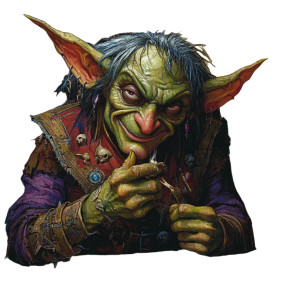 Greedy Goblin Vinyl Car Decal Sticker – Waterproof & UV-Resistant 8" Greedy Goblin Vinyl Car Decal Sticker – Waterproof & UV-Resistant 8"