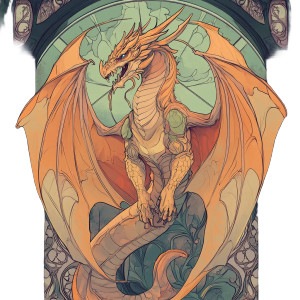 Nefarian Mucha Style Vinyl Car Decal Sticker – Waterproof & UV-Resistant 8"