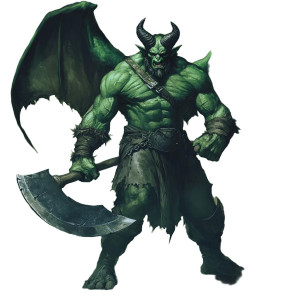 Green Winged Devil Vinyl Car Decal Sticker – Waterproof & UV-Resistant 8"