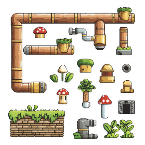 Super Mario Pipes Vinyl Car Decal Sticker – Waterproof & UV-Resistant 8"