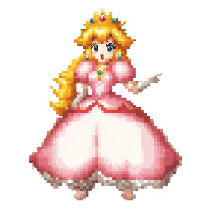 Princess Peach Sprite Vinyl Car Decal Sticker – Waterproof & UV-Resistant 8"