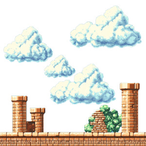 8 Bit Mario V5 Vinyl Car Decal Sticker – Waterproof & UV-Resistant 8"