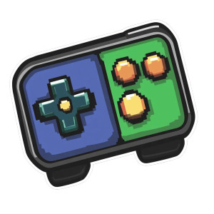 Retro Gaming Joystick Vinyl Car Decal Sticker – Waterproof & UV-Resistant 8"