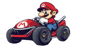 Mario Cart Logo Vinyl Car Decal Sticker – Waterproof & UV-Resistant 8"