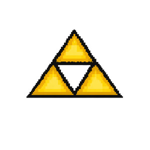 Pixelated Triforce Vinyl Car Decal Sticker – Waterproof & UV-Resistant 8"