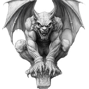 Angry Screaming Gargoyle Vinyl Car Decal Sticker – Waterproof & UV-Resistant 8"