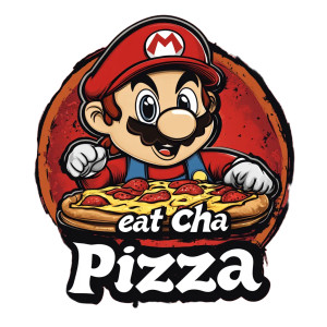 Mario Kart Pizza Logo Vinyl Car Decal Sticker – Waterproof & UV-Resistant 8"