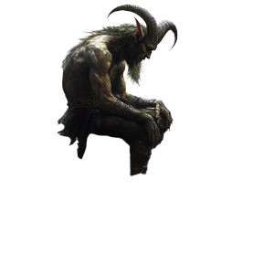 Satyr On Cathedral Vinyl Car Decal Sticker – Waterproof & UV-Resistant 8"