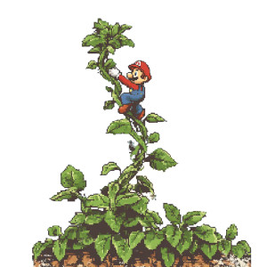 Pixel Mario Climbs Vinyl Car Decal Sticker – Waterproof & UV-Resistant 8"