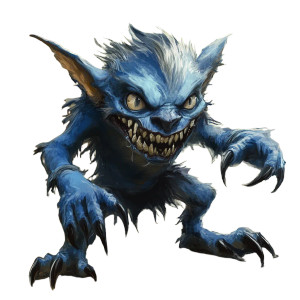 Blue Goblin Warrior Vinyl Car Decal Sticker – Waterproof & UV-Resistant 8" Blue Goblin Warrior Vinyl Car Decal Sticker – Waterproof & UV-Resistant 8"